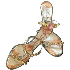 Giuseppe Zanotti Italian Luxury Rhinestone Sandal Heels 38 8